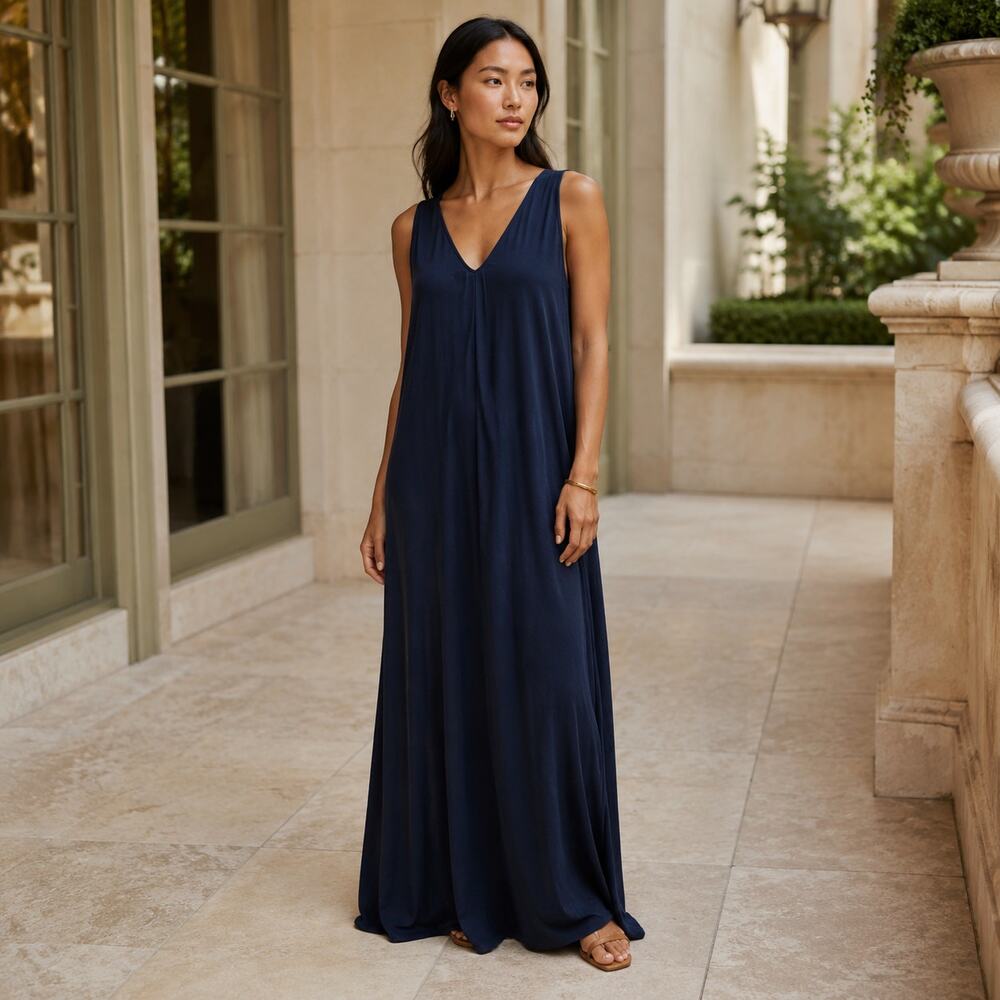 Velvet by Graham & Spencer sleeveless black maxi dress